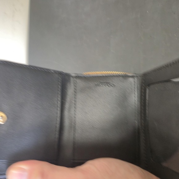 Coach Trifold Riley Wallet Brown Leather Canvas Zip Around Studded Monogram Logo - Picture 4 of 5